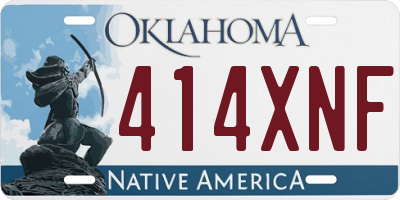 OK license plate 414XNF