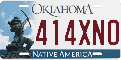 OK license plate 414XNO