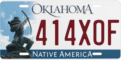 OK license plate 414XOF