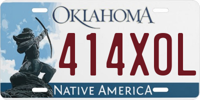 OK license plate 414XOL