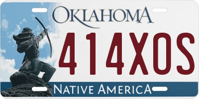 OK license plate 414XOS