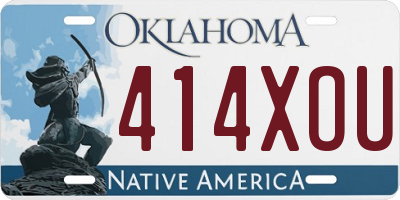 OK license plate 414XOU