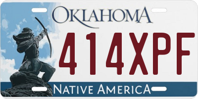 OK license plate 414XPF
