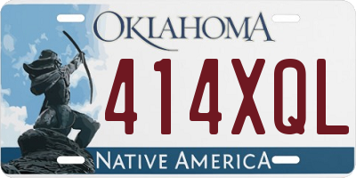 OK license plate 414XQL