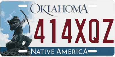 OK license plate 414XQZ