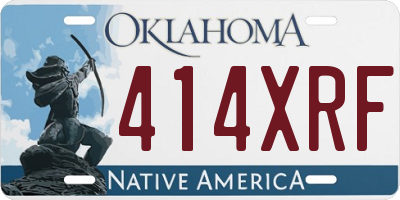 OK license plate 414XRF