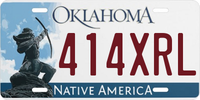 OK license plate 414XRL