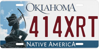 OK license plate 414XRT