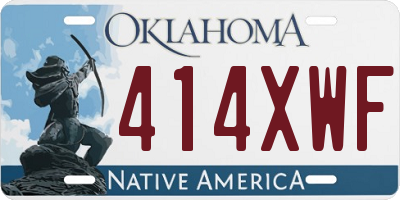 OK license plate 414XWF