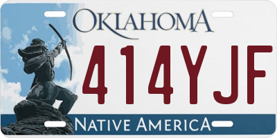 OK license plate 414YJF