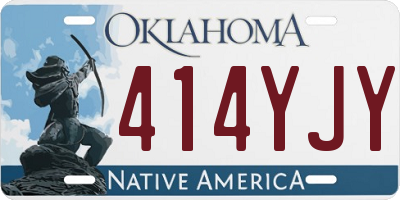 OK license plate 414YJY