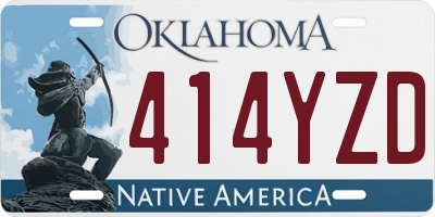 OK license plate 414YZD