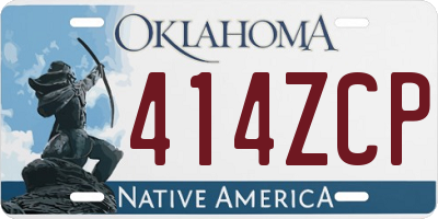 OK license plate 414ZCP