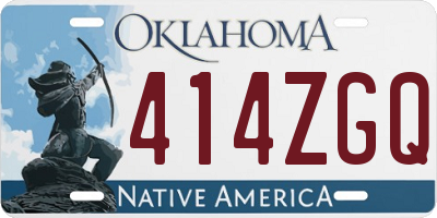 OK license plate 414ZGQ