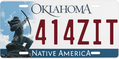 OK license plate 414ZIT