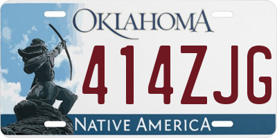 OK license plate 414ZJG