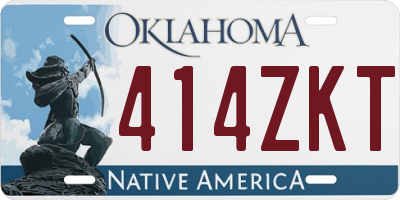 OK license plate 414ZKT
