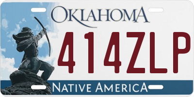 OK license plate 414ZLP