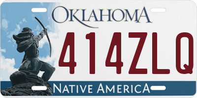 OK license plate 414ZLQ