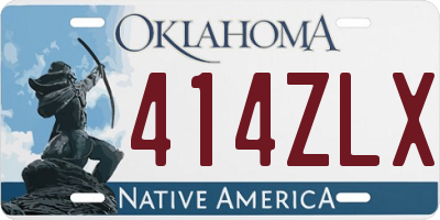 OK license plate 414ZLX