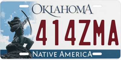 OK license plate 414ZMA