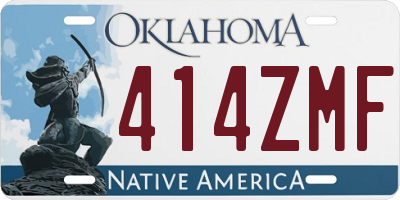OK license plate 414ZMF