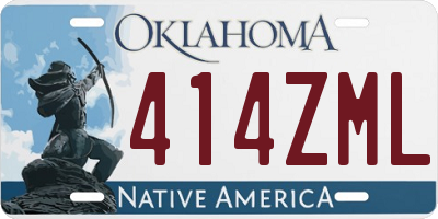 OK license plate 414ZML