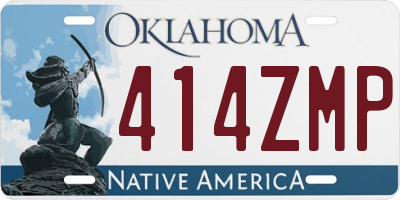 OK license plate 414ZMP