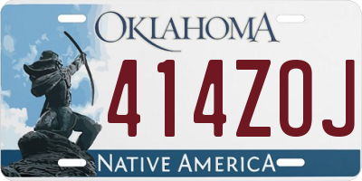 OK license plate 414ZOJ