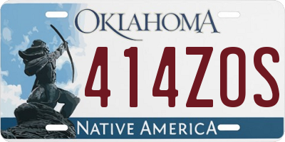OK license plate 414ZOS