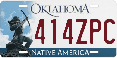 OK license plate 414ZPC