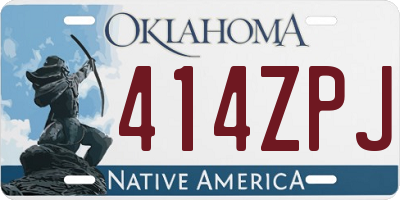 OK license plate 414ZPJ