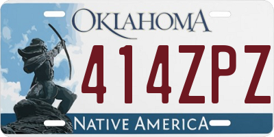 OK license plate 414ZPZ