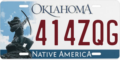 OK license plate 414ZQG