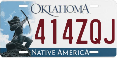OK license plate 414ZQJ