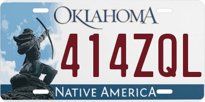 OK license plate 414ZQL