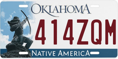 OK license plate 414ZQM