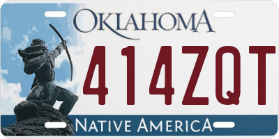 OK license plate 414ZQT