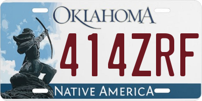 OK license plate 414ZRF