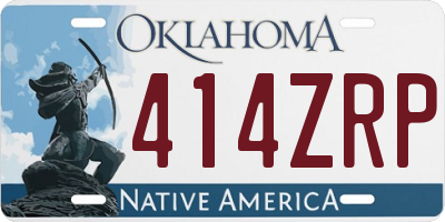 OK license plate 414ZRP