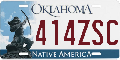 OK license plate 414ZSC