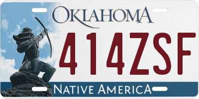 OK license plate 414ZSF