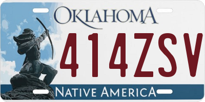 OK license plate 414ZSV