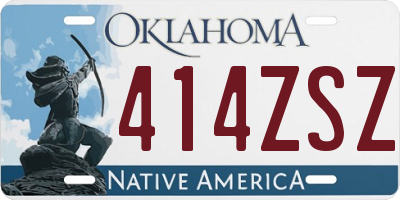 OK license plate 414ZSZ