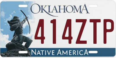 OK license plate 414ZTP