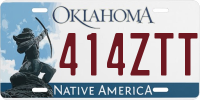 OK license plate 414ZTT