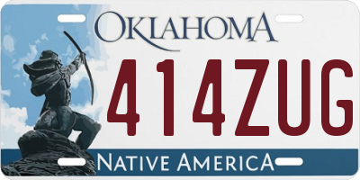 OK license plate 414ZUG