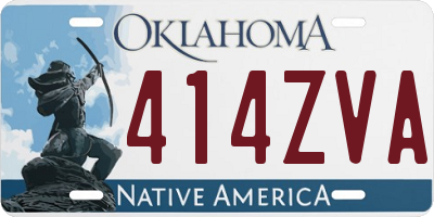 OK license plate 414ZVA
