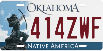 OK license plate 414ZWF