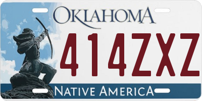 OK license plate 414ZXZ